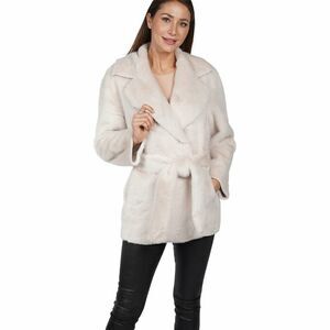 Love Token BENTLEY FAUX FUR TIE WRAP JACKET